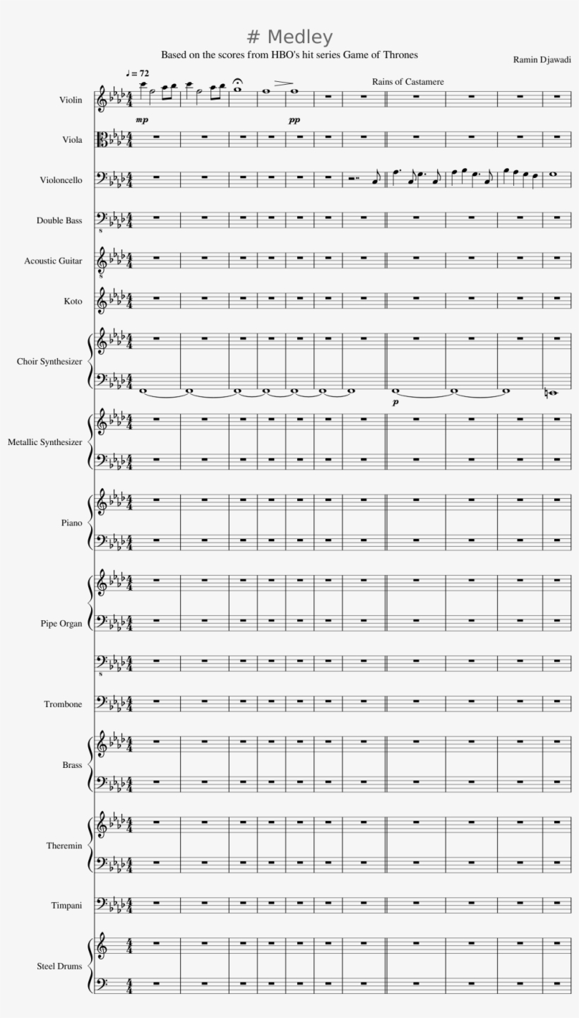 Game Of Thrones Medley - Chaos Is A Ladder Partition, transparent png