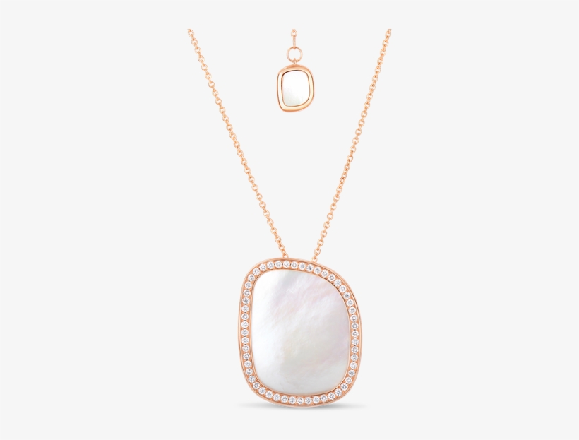 Roberto Coin Small Pendant With Mother Of Pearl And - Roberto Coin Mother Of Pearl Diamond Art Deco Pendant, transparent png