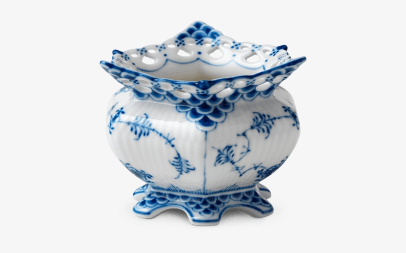 Hold Or Double Click To Zoom - Royal Copenhagen Blue Fluted Full Lace Sugar Bowl, transparent png