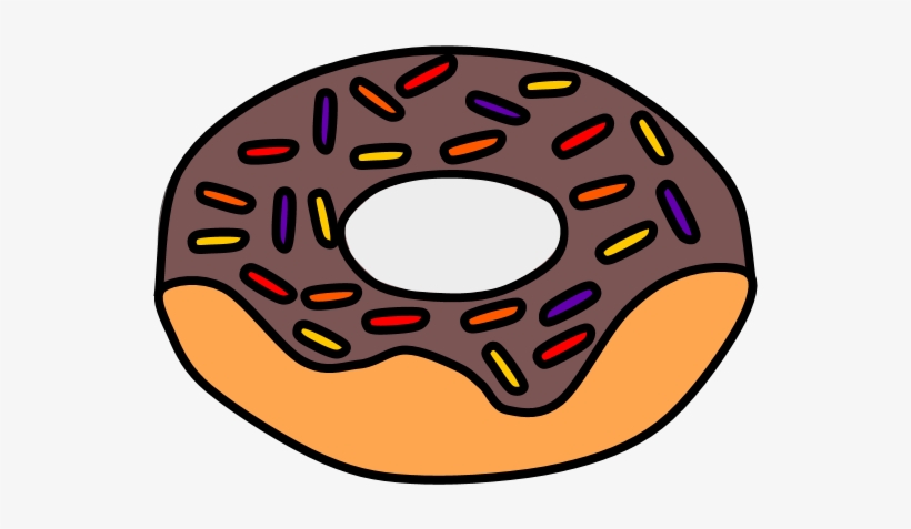 Donut, Chocolate Frosting, Rainbow Sprinkles - Doughnut, transparent png
