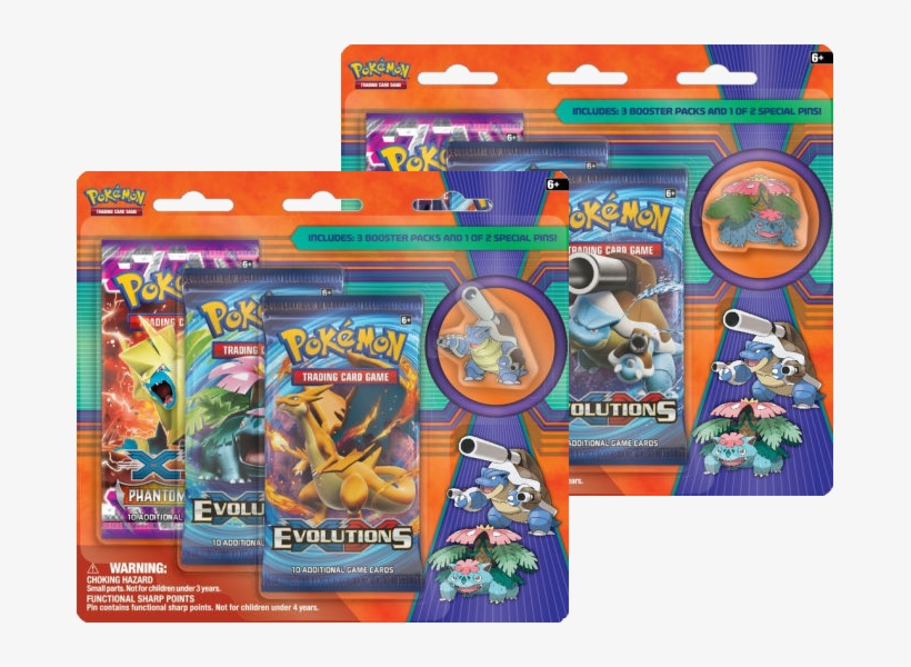 Pokemon Mega Venusuar And Mega Blastoise 3-pack Pin - Pokemon Tcg Mega Venusaur Pin Blister, transparent png