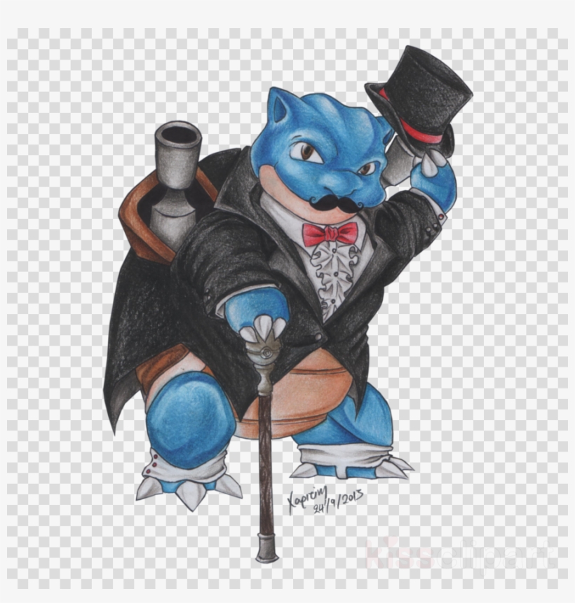 Awesome Blastoise Clipart Pikachu Blastoise Squirtle - Blastoise With A Mustache, transparent png