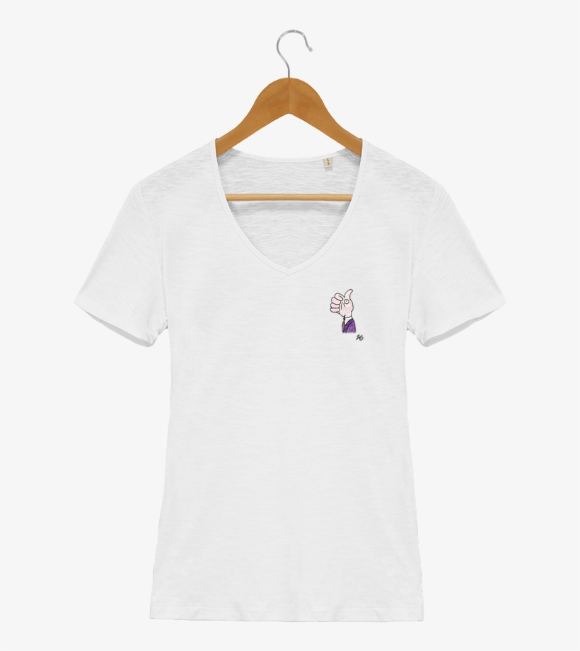 T-shirt Femme Col V Stella Chooses Serie - Tee Shirt Je Suis Pas Venue Ici Pour Souffrir, transparent png