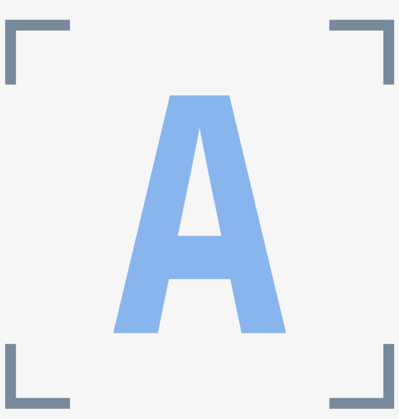 Two Straight Lines Meet At A 90 Degree Angle - Facial Recognition Icon Blue, transparent png