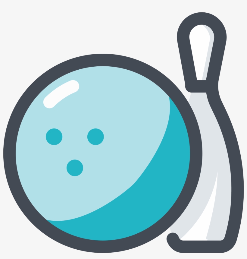 There Is A Bowling Ball With 3 Holes In It Sitting - Bowling, transparent png