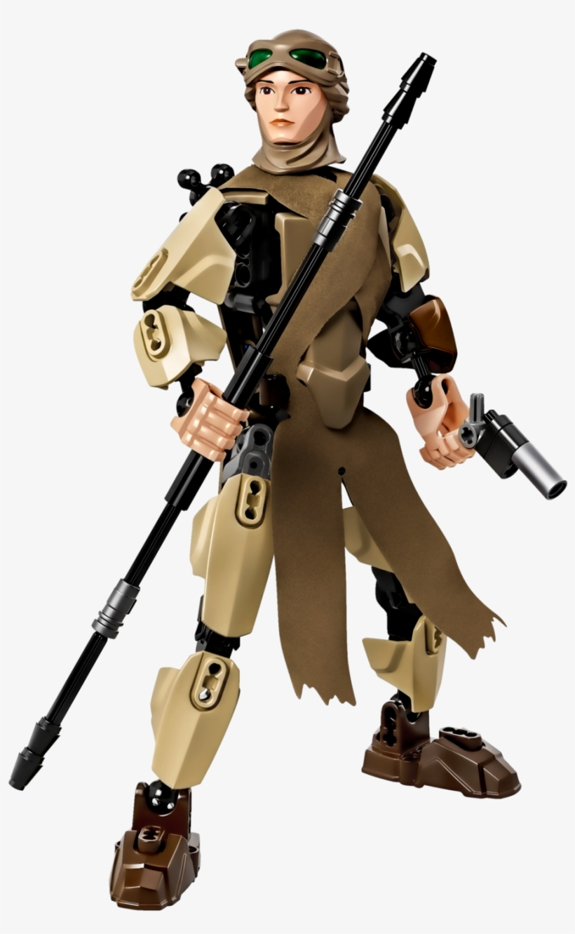 Lego Star Wars Constraction Rey - Lego Star Wars Rey Figure, transparent png