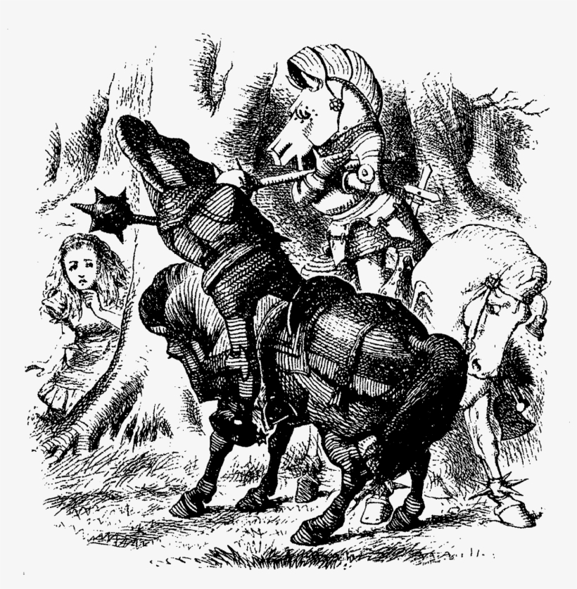 Through The Looking Glass White Knight Image Downloads - Alice In Wonderland By John Tenniel, transparent png