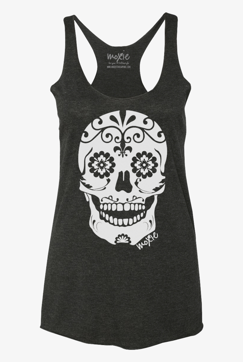Sugar Skull Tank - American Bully Tank Top, transparent png