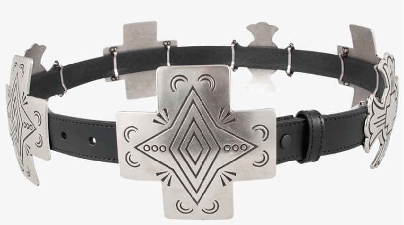 Silver Cross Concho Belt - Bracelet, transparent png