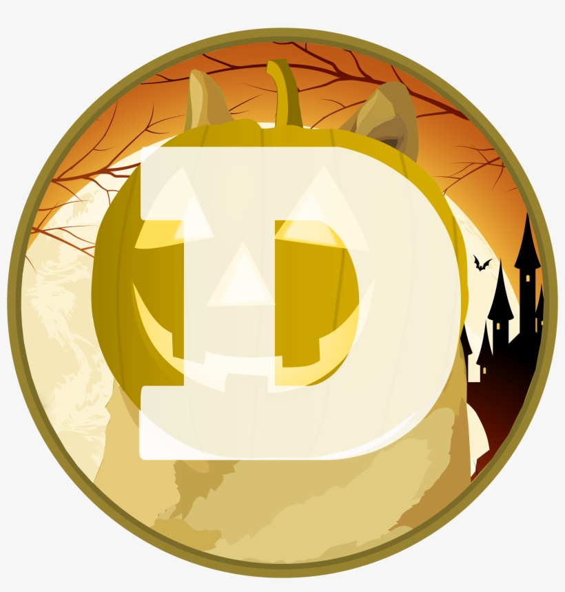 Dogecoin Logo Spooky Month Edition - Mayan Calendar, transparent png