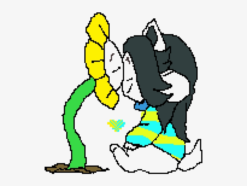 Flowey X Temmie - Illustration, transparent png