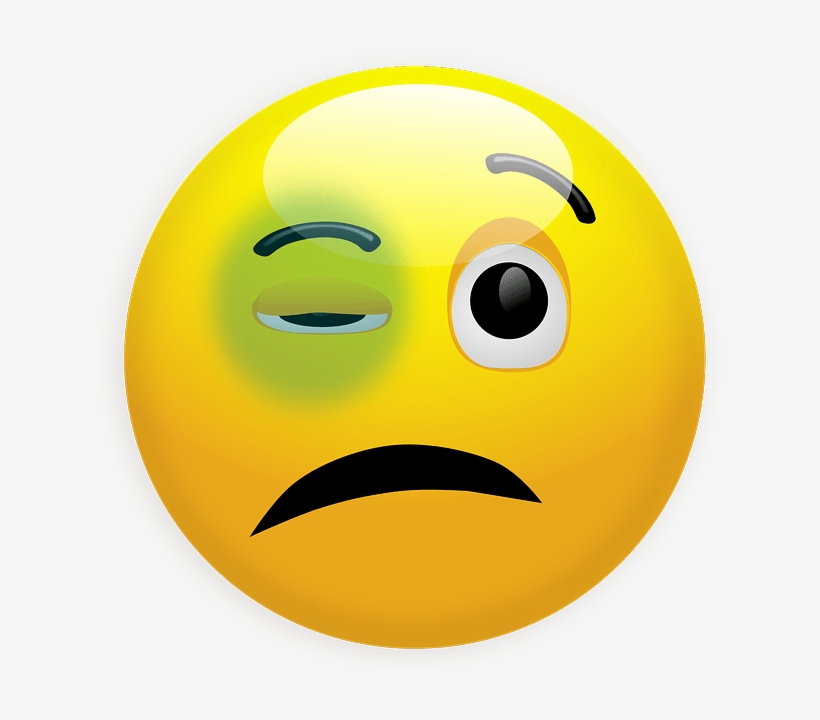 Smiley-150838 - Black Eye Emoji, transparent png