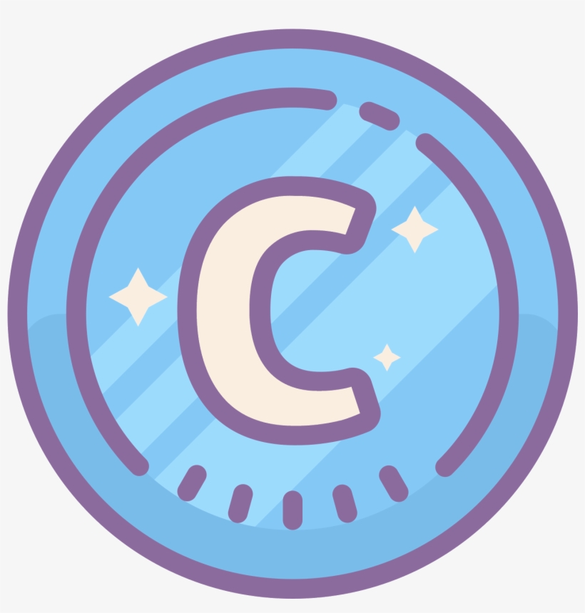 A Large Circle Surrounding The Letter C - Icon, transparent png