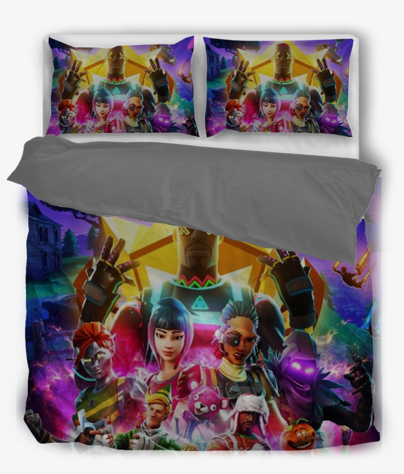 Fortnite Bedset- Fortnite All Characters 3d Bedset - Vertical Fortnite Posters, transparent png