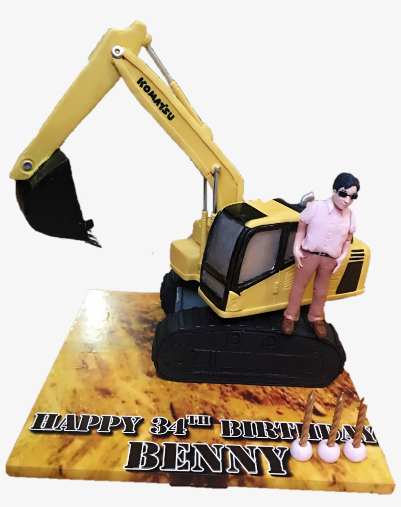 Komatsu Excavator Cake Excavator Cake, Komatsu Excavator, - Excavator, transparent png