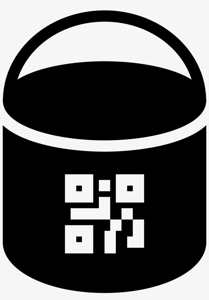 Paint Bucket With Qr Filled Icon - Paint, transparent png