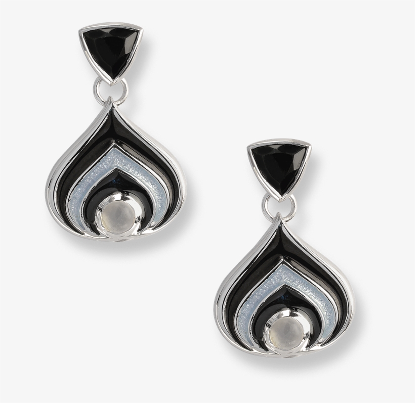 Nicole Barr Designs Sterling Silver Teardrop Stud Earrings-black - Black Teardrop Stud Earrings - Sterling Silver, transparent png