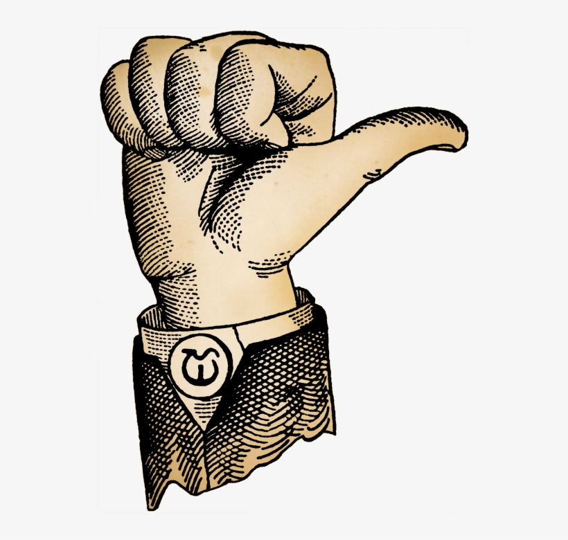 Download Tiff* File - Thumbs Up Vintage Drawing, transparent png