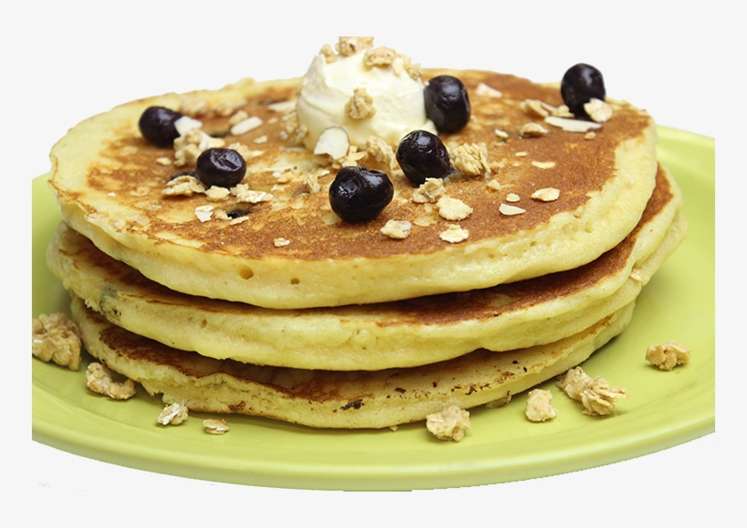 Blueberry Granola Pancakes - Pannekoek, transparent png
