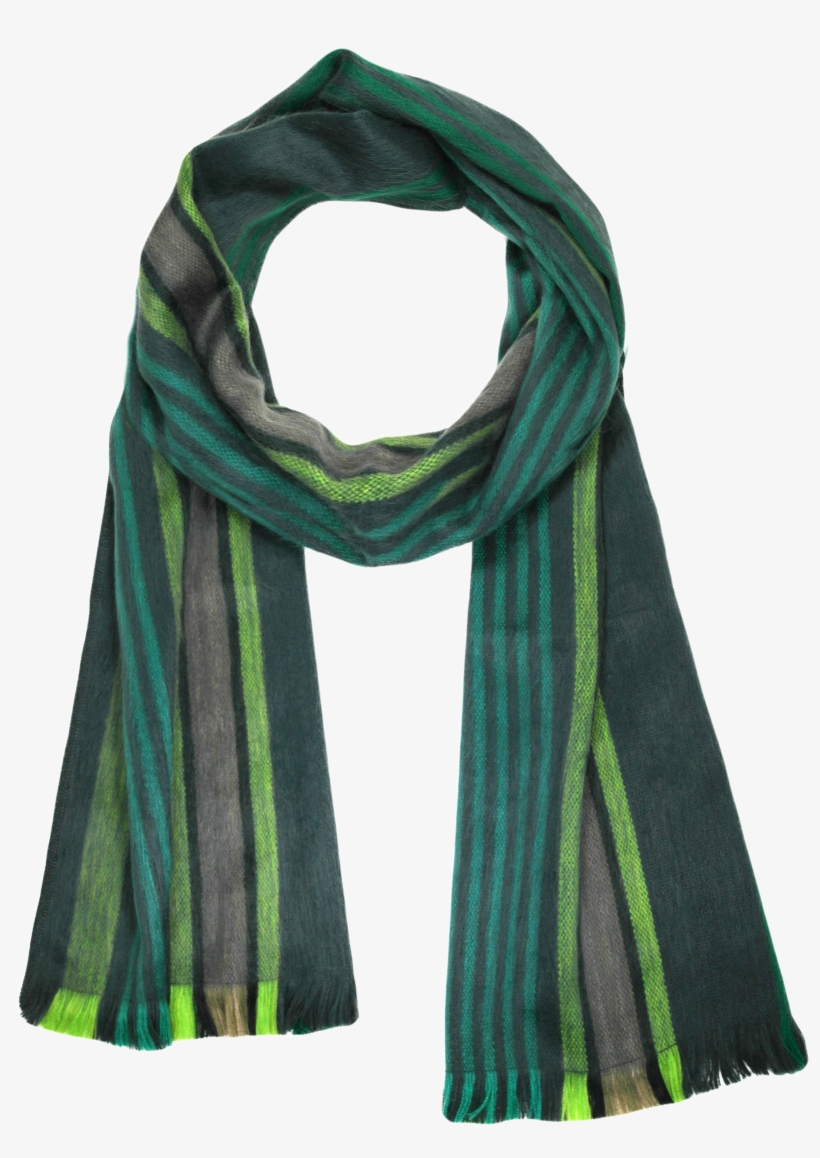 Fireworks Brushed Alpaca Scarf Forest Moss, transparent png