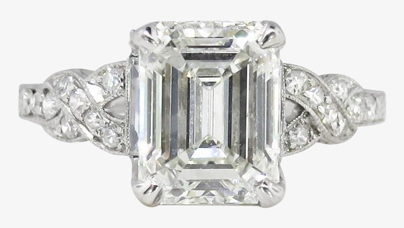 Art Deco 1930's - Engagement Ring, transparent png
