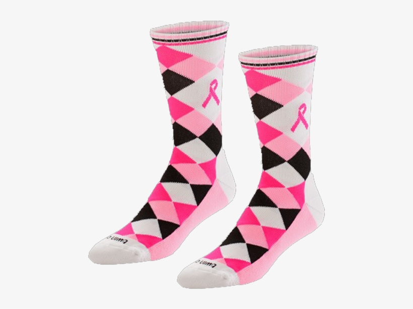 Lacrosse Grunge Crew Socks Breast Cancer Awareness - Sock, transparent png