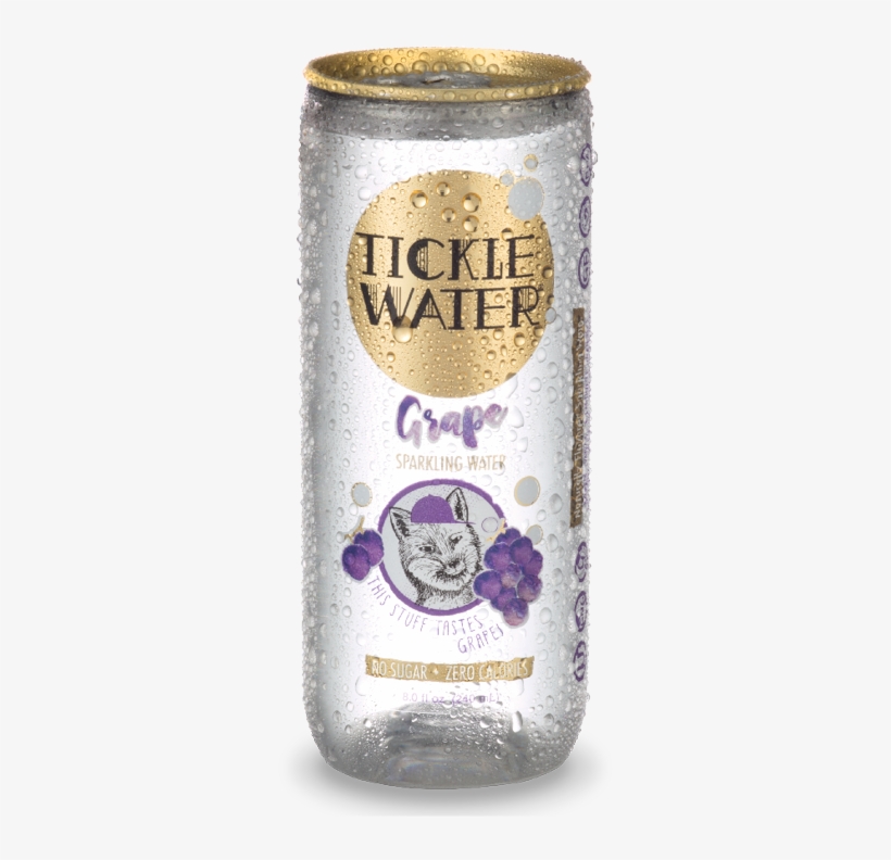 Tickle Water Grape - Tickle Water Grape Sparkling Water 8 Oz Cans - Pack, transparent png