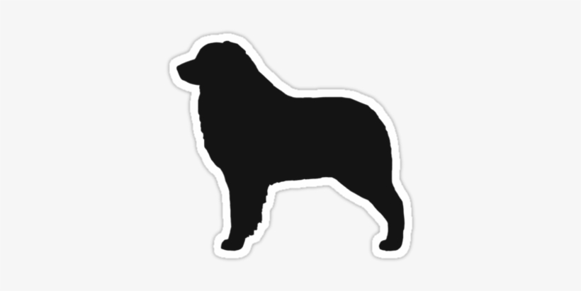 Australian Shepherd Silhouette ' Sticker By Jenn Inashvili - Silhouette Of Australian Shepherd, transparent png