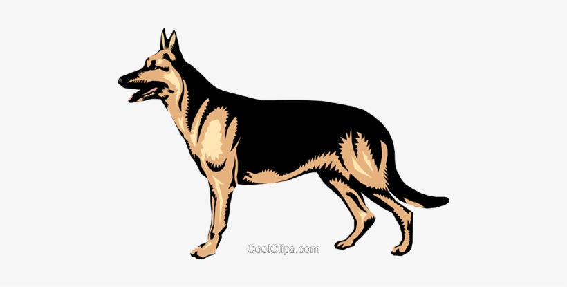 German Shepherd Royalty Free Vector Clip Art Illustration - Dog, transparent png