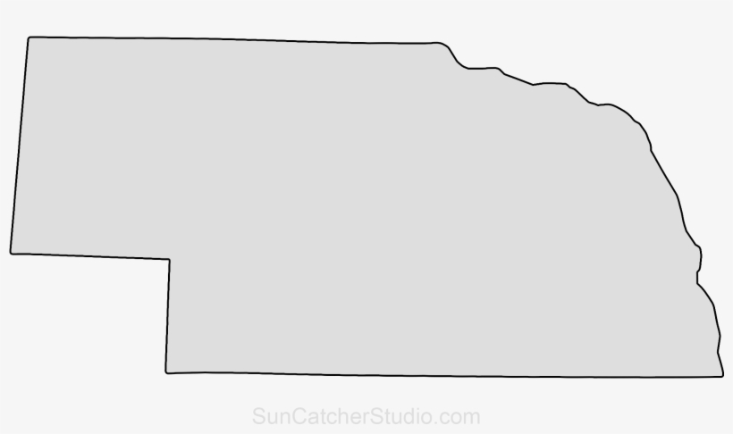 Nebraska Map Outline Shape State Stencil Clip Art Scroll - Shape Of Nebraska State - 1960x1132