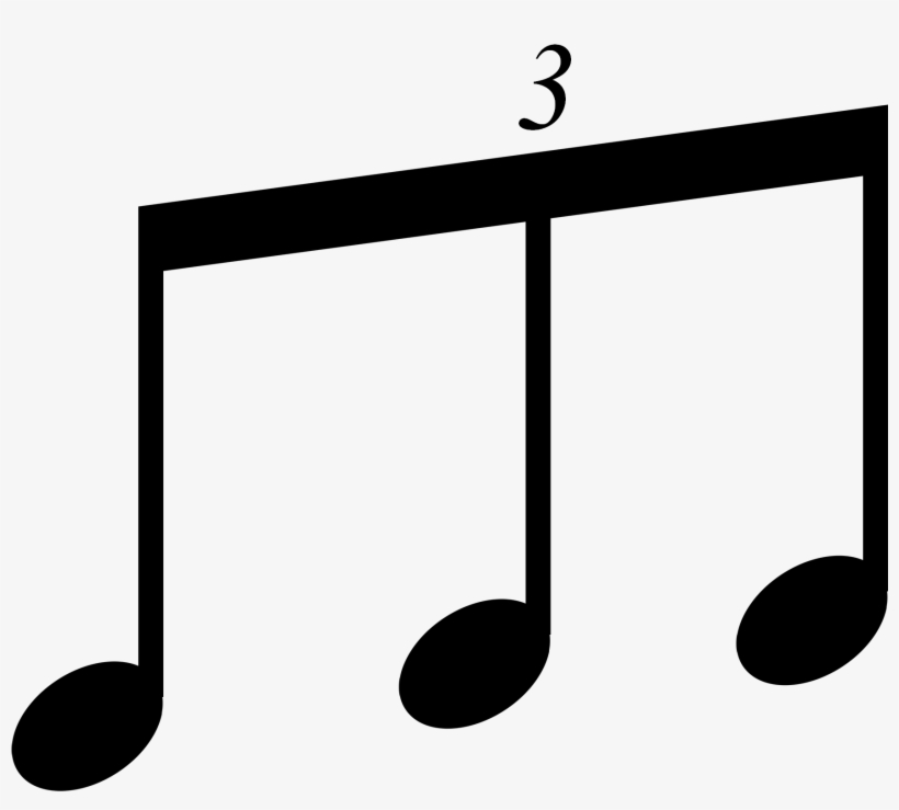 Eight Note Triplet Beam 2 - Triolet Png, transparent png