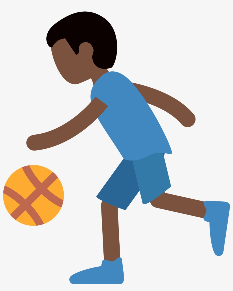 Vector Black And White Library Basketball Player Clipart - Botando El Balon, transparent png