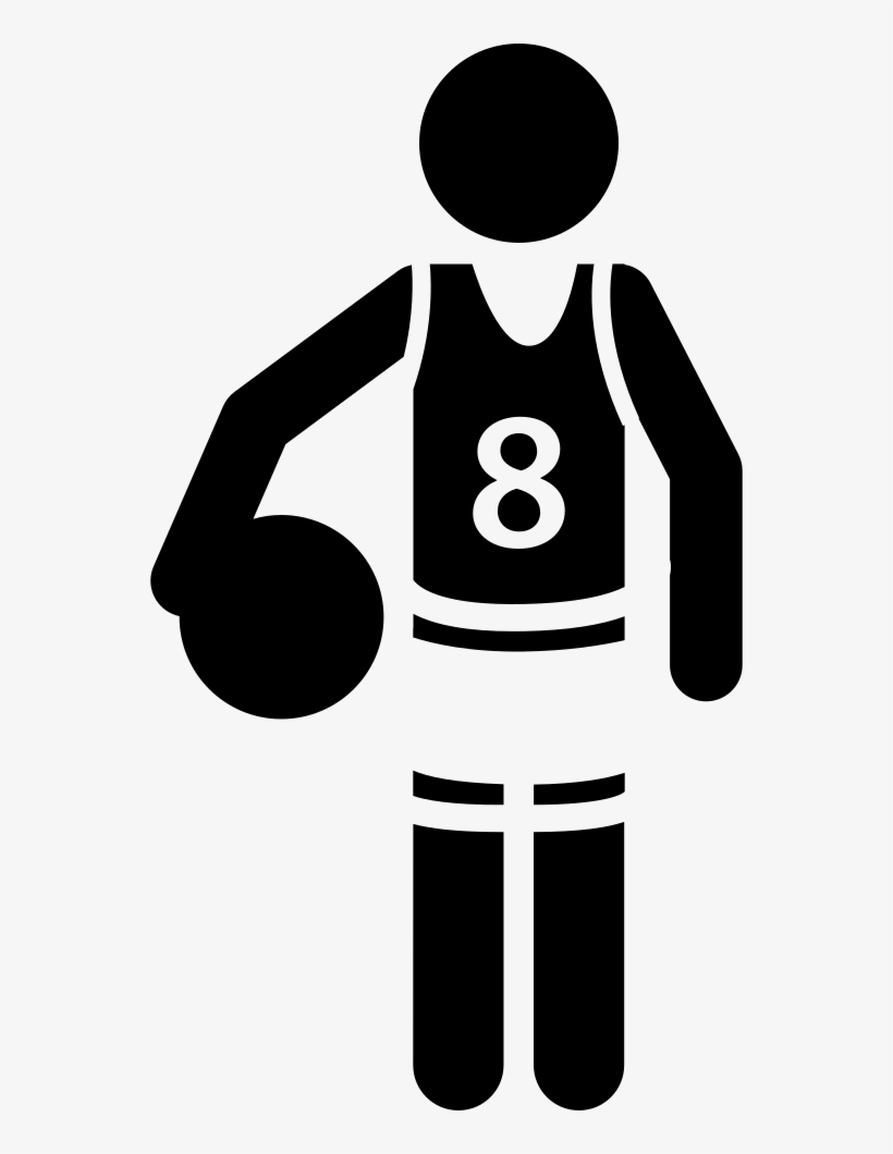 Basketball Player With The Ball Comments - Basketball Player Icon Png Black And White, transparent png
