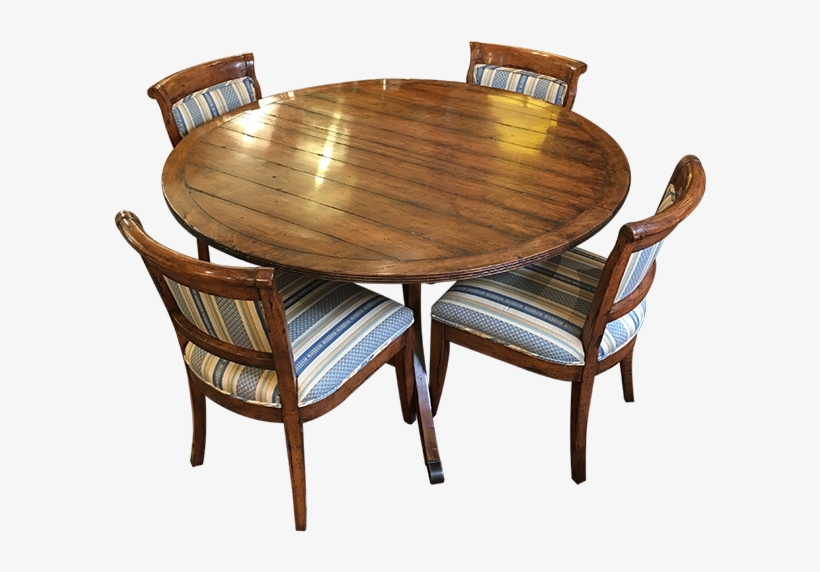 Guy Chaddock 54" Table Four Upholstered Dining Chairs - Kitchen & Dining Room Table, transparent png
