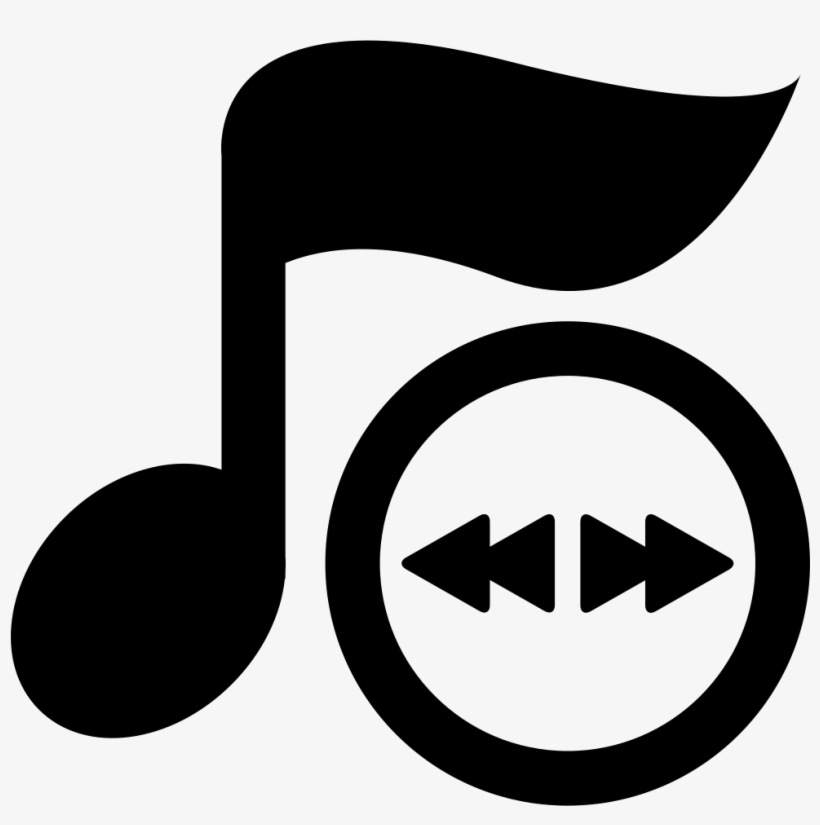 Eighth Note And Selector Arrows Comments - Ícone Musica Png, transparent png