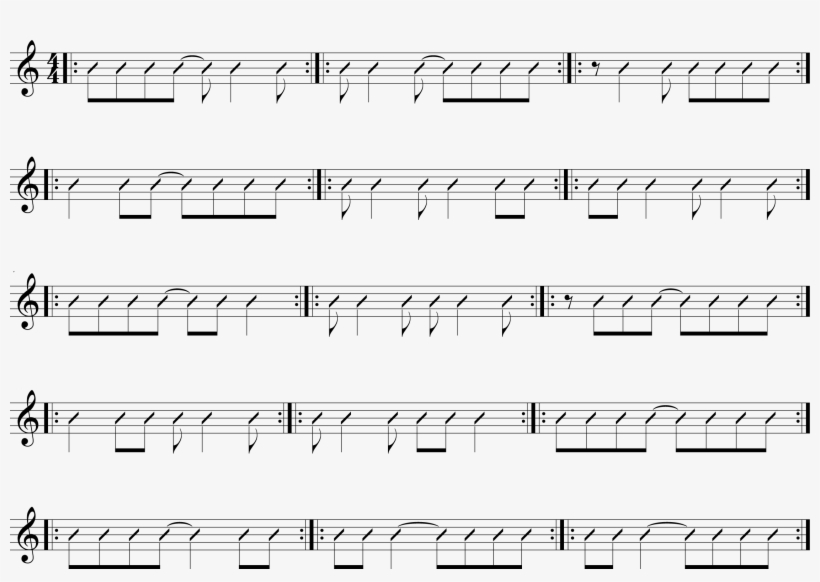 Eighth Note Rhythms - Partitura Himno De Canarias, transparent png