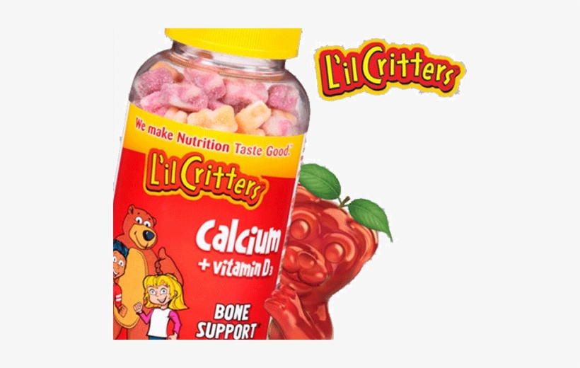 L'il Critters, Calcium+d3, Bone Support, 60 Gummies, transparent png