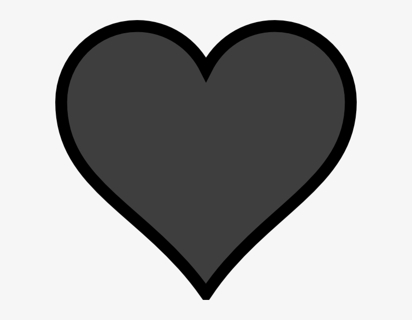 How To Set Use Grey Heart Black Outline Clipart, transparent png