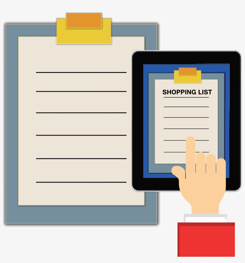 Picture Freeuse Stock Shopping List Tablet Icons Png - Shopping List Png, transparent png