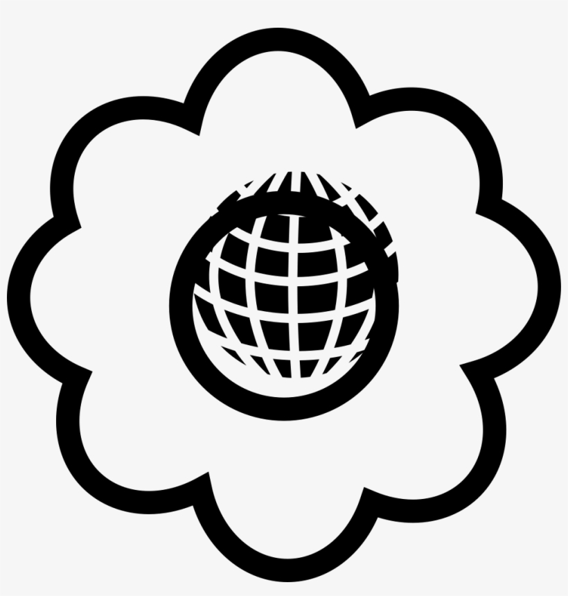 Earth Shape In A Flower Outline Comments - Blumen Umrisse, transparent png