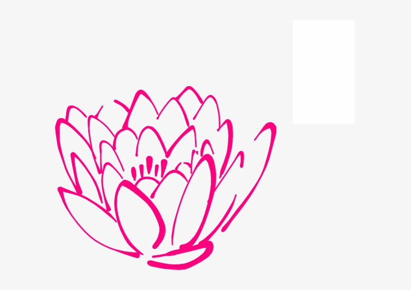 Pink Clip Art At Clker Com Vector - Lotus Png Black N White, transparent png
