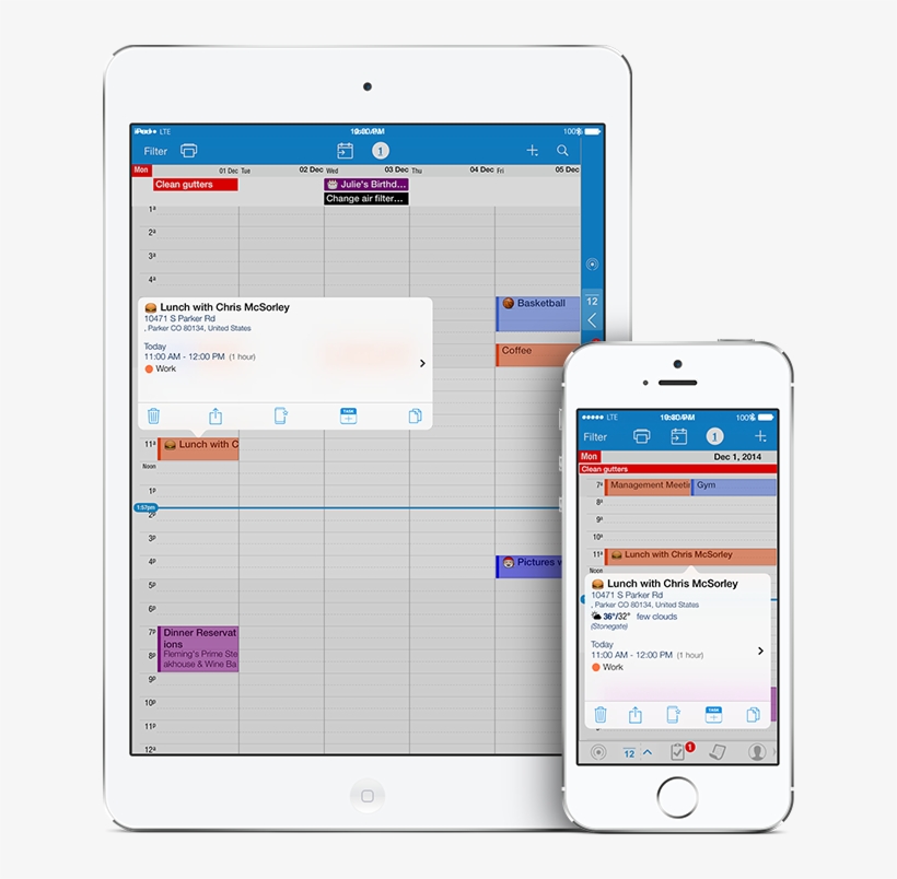 New Month And Day Views With A Cleaner, More Vibrant - Popup Filter Ipad View, transparent png