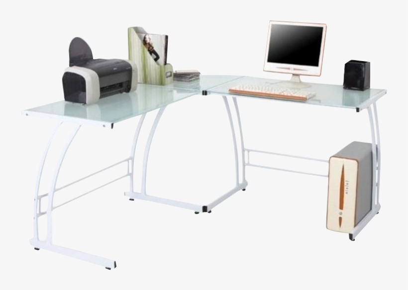 Lumisource Gamma Computer Workstation In White - Lumisource Desk Ofd-tm-bitdbl W Gamma Workstation, transparent png