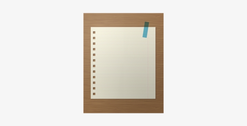 Lined Paper Of Notebook On Wooden Wall, Insert Your - Paper, transparent png