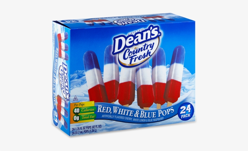 Dean's Country Fresh Red, White, And Blue Pops - Deans Country Fresh Ice Cream Sandwiches, Superscoops,, transparent png
