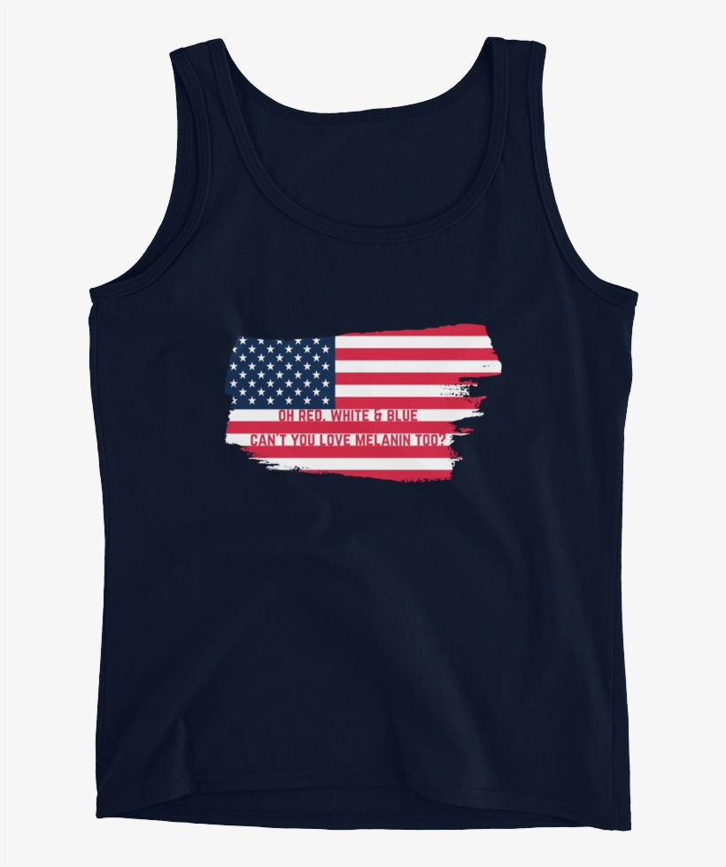 Oh Red, White & Blue Tank - Active Tank, transparent png