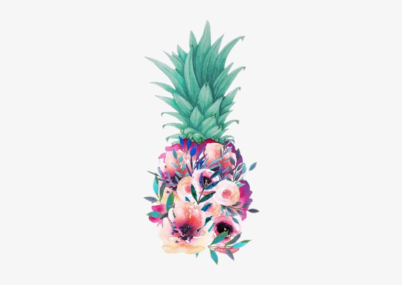Pineapple Tropical Drawing Art Flowers - Floral Pineapple, transparent png