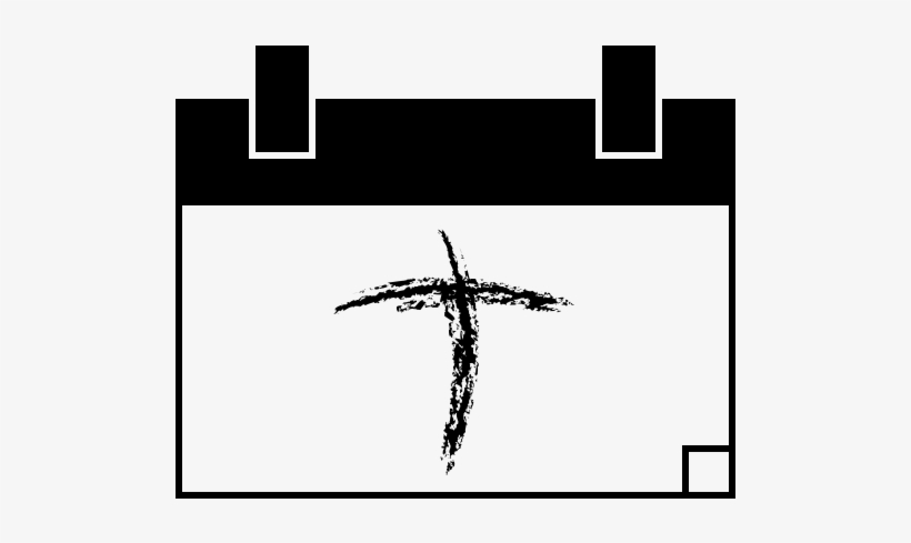 Ash Wednesday Rubber Stamp - Cross, transparent png