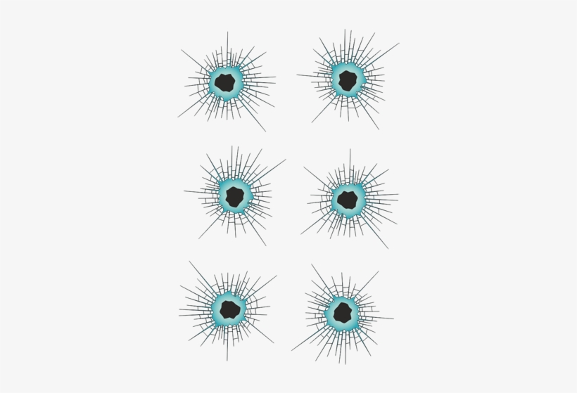 Car & Motorbike Stickers - Balazos En Cristal, transparent png