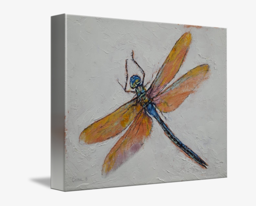 Dragonfly Transparent Painted Clip Art Royalty Free - Canvas Print, transparent png